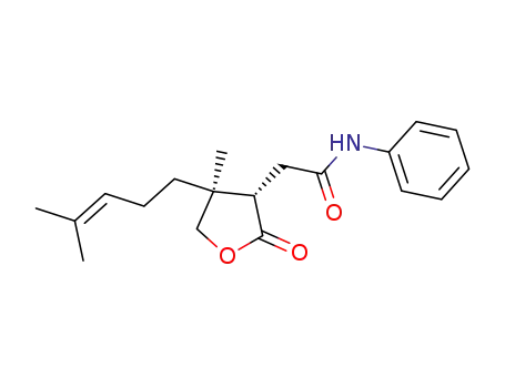 2-[(3S)-4-methyl-4-(4-methylpent-3-en-1yl)-2-oxotetrahydrofuran-3-yl]-N-phenylacetamide