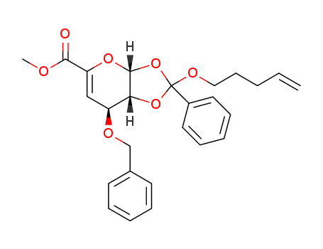 methyl 3-O-benzyl-1,2-O-[(1-pent-4-enyloxy)benzylidene]-β-L-threo-hex-4-enopyranuronate