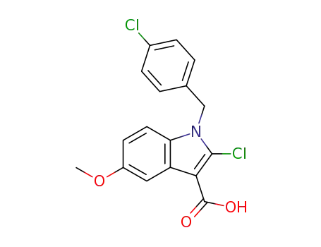 2-chloro-1-(4-chloro-benzyl)-5-methoxy-1<i>H</i>-indole-3-carboxylic acid