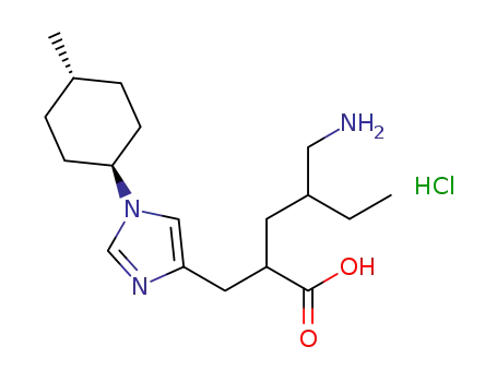 4-(aminomethyl)-2-{[1-(trans-4-methylcyclohexyl)-1H-imidazol-4-yl]methyl}hexanoic acid hydrochloride