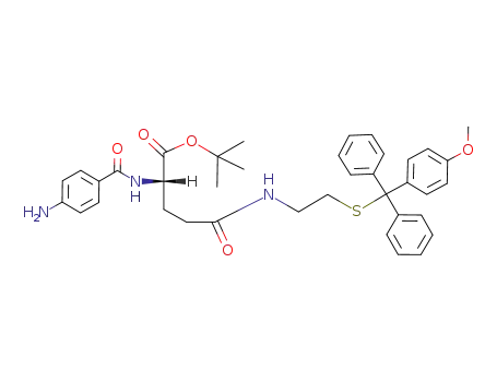 2-(4-amino-benzoylamino)-4-{2-[(4-methoxy-phenyl)-diphenyl-methylsulfanyl]-ethylcarbamoyl}-butyric acid <i>tert</i>-butyl ester