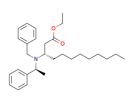 Dodecanoic acid, 3-[[(1S)-1-phenylethyl](phenylmethyl)amino]-, ethyl
ester, (3S)-