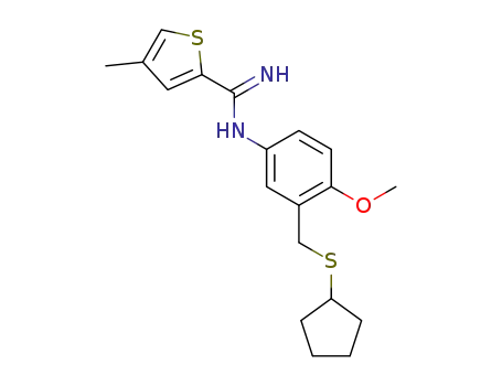 N-{3-[(cyclopentylsulfanyl)methyl]-4-methoxyphenyl}-4-methylthiophene-2-carboximidamide