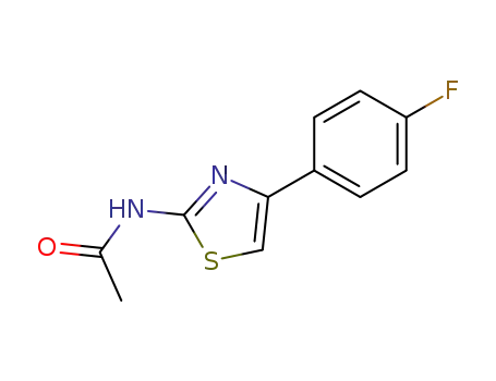 Molecular Structure of 835-73-4 (2-(N-acetamino)-4-(4-fluorophenyl)thiazole)