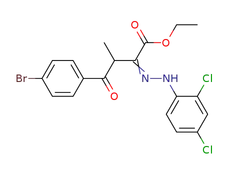 4-(4-bromo-phenyl)-2-[(2,4-dichloro-phenyl)-hydrazono]-3-methyl-4-oxo-butyric acid ethyl ester
