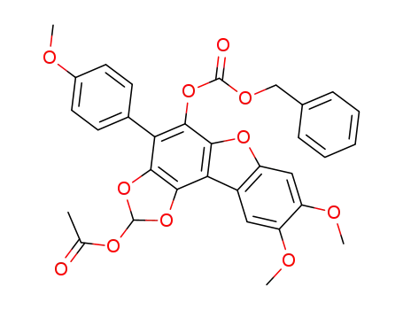 5-(((benzyloxy)carbonyl )oxy)-8,9-dimethoxy-4-(4-methoxyphenyl)benzo[b][1,3]dioxolo[4,5-e]benzofuran-2-yl acetate