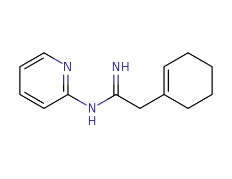 Molecular Structure of 1606181-81-0 (2-cyclohexenyl-N-(pyridin-2-yl)acetimidamide)