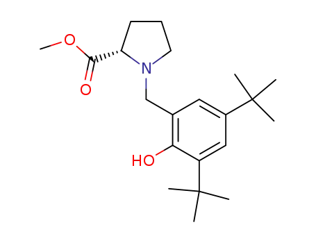 1-(3,5-di-<i>tert</i>-butyl-2-hydroxy-benzyl)-pyrrolidine-2-carboxylic acid methyl ester
