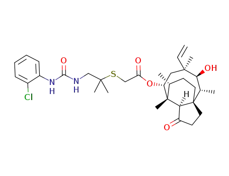 14-O-{1-[(2-chlorophenyl)ureido]-2-methylpropan-2-ylthioacetyl}mutilin