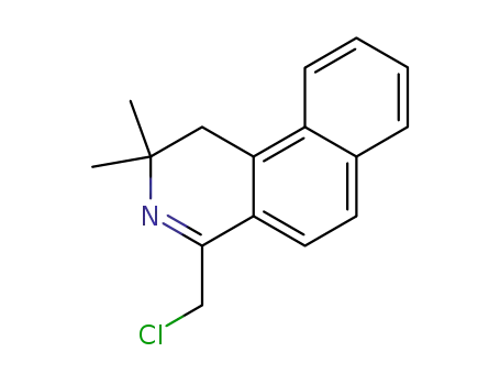 Molecular Structure of 217480-50-7 (4-(CHLOROMETHYL)-2,2-DIMETHYL-1,2-DIHYDROBENZO[F]ISOQUINOLINE)