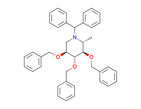 Piperidine, 1-(diphenylmethyl)-2-methyl-3,4,5-tris(phenylmethoxy)-, (2R,3R,4R,5S)-