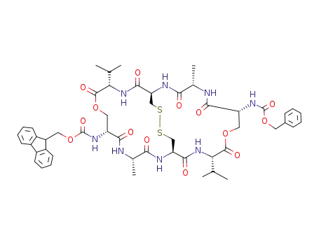 [(1R,4S,7R,11S,14R,17S,20R,24S)-20-(9H-Fluoren-9-ylmethoxycarbonylamino)-11,24-diisopropyl-4,17-dimethyl-3,6,10,13,16,19,23,26-octaoxo-9,22-dioxa-28,29-dithia-2,5,12,15,18,25-hexaaza-bicyclo[12.12.4]triacont-7-yl]-carbamic acid benzyl ester