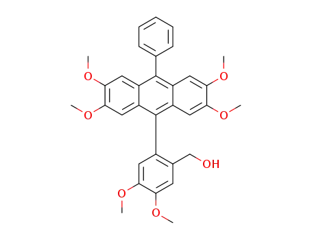Molecular Structure of 1414948-15-4 ((4,5-dimethoxy-2-(2,3,6,7-tetramethoxy-10-phenylanthracen-9-yl)phenyl)methanol)