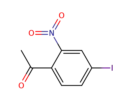 Molecular Structure of 89976-23-8 (1-(4-iodo-2-nitrophenyl)ethanone)