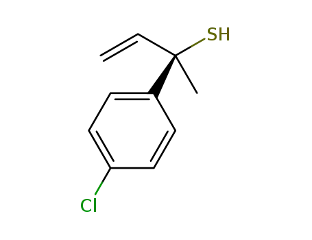 Molecular Structure of 1558812-25-1 ((R)-2-(4-chlorophenyl)but-3-ene-2-thiol)