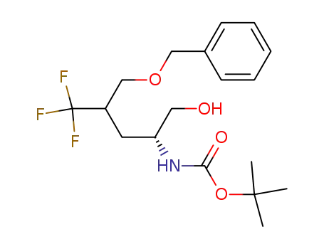 Carbamic acid,
[(1R)-4,4,4-trifluoro-1-(hydroxymethyl)-3-[(phenylmethoxy)methyl]butyl]-,
1,1-dimethylethyl ester