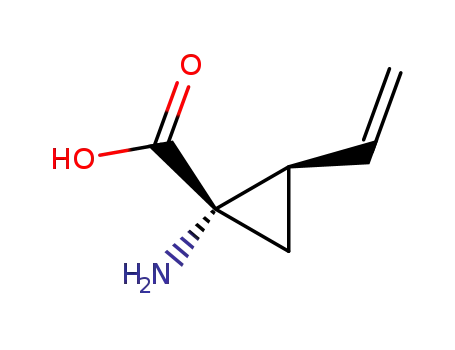 Molecular Structure of 213316-51-9 (Cyclopropanecarboxylic acid, 1-amino-2-ethenyl-, (1R,2S)-rel- (9CI))