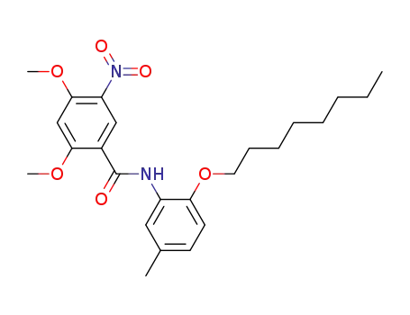 Benzamide, 2,4-dimethoxy-N-[5-methyl-2-(octyloxy)phenyl]-5-nitro-