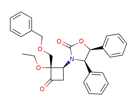 (4R,5S)-3-((1S,2S)-2-Benzyloxymethyl-2-ethoxy-3-oxo-cyclobutyl)-4,5-diphenyl-oxazolidin-2-one