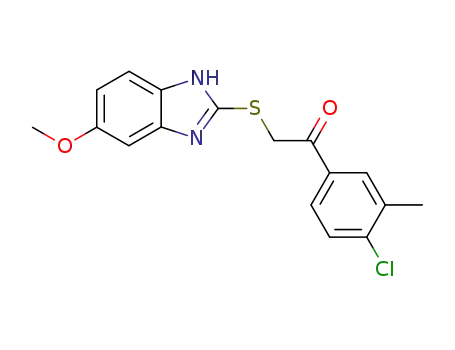 1-(4-chloro-3-methyl-phenyl)-2-(5-methoxy-1<i>H</i>-benzoimidazol-2-ylsulfanyl)-ethanone