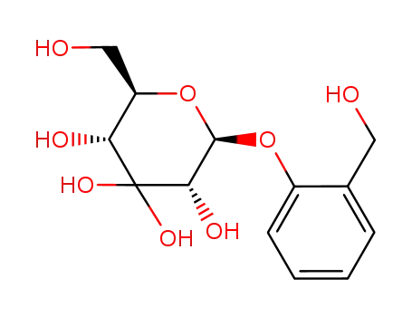 Molecular Structure of 808770-11-8 ((2R,3R,5S,6S)-2-Hydroxymethyl-6-(2-hydroxymethyl-phenoxy)-tetrahydro-pyran-3,4,4,5-tetraol)