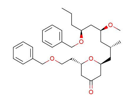(2S,6S)-2-((2S,4S,6S)-6-(benzyloxy)-4-methoxy-2-methylnonyl)-6-(2-(benzyloxy)ethyl)dihydro-2H-pyran-4(3H)-one