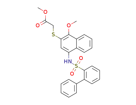 methyl 2-((4-([1,1′-biphenyl]-2-ylsulfonamido)-1-methoxynaphthalen-2-yl)thio)acetate