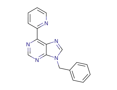 Molecular Structure of 83135-10-8 (9H-Purine, 9-(phenylmethyl)-6-(2-pyridinyl)-)