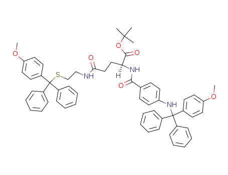 2-(4-{[(4-methoxy-phenyl)-diphenyl-methyl]-amino}-benzoylamino)-4-{2-[(4-methoxy-phenyl)-diphenyl-methylsulfanyl]-ethylcarbamoyl}-butyric acid <i>tert</i>-butyl ester