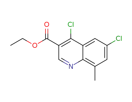 Molecular Structure of 338954-50-0 (4,6-DICHLORO-8-METHYLQUINOLINE-3-CARBOXYLIC ETHYL ESTER)