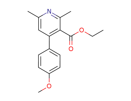 Molecular Structure of 629628-27-9 (3-Pyridinecarboxylic acid, 4-(4-methoxyphenyl)-2,6-dimethyl-, ethyl
ester)