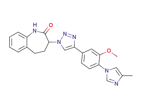 (R)-3-{4-[3-methoxy-4-(4-methylimidazol-1-yl)phenyl]-1,2,3-triazol-1-yl}-1,3,4,5-tetrahydro-1-benzazepin-2-one