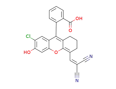 2-(2-chloro-5-(2,2-dicyanovinyl)-3-hydroxy-7,8-dihydro-6H-xanthen-9-yl)benzoic acid