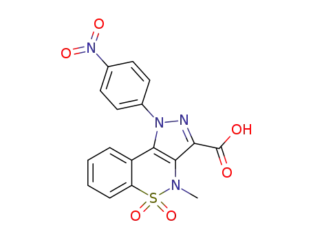 4-methyl-1-(4-nitrophenyl)-1,4-dihydropyrazolo[4,3-c][1,2]benzothiazine-3-carboxylic acid 5,5-dioxide