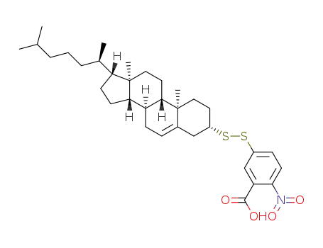 Molecular Structure of 191990-34-8 (5-[(thiocholesteryl)thio]-2-nitrobenzoic acid)