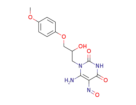 6-amino-5-nitroso-1-[2-hydroxy-3-(4-methoxyphenoxy)propyl]uracil