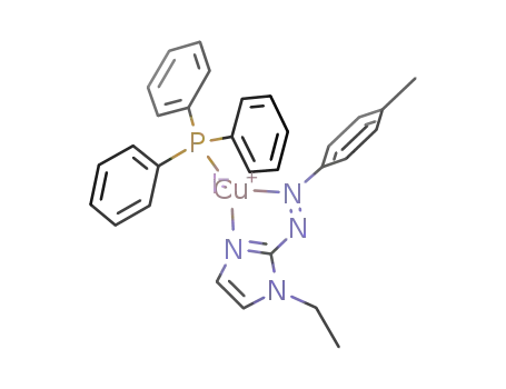 Cu(triphenylphosphine)(1-ethyl-2-(p-tolylazo)imidazole)Cl