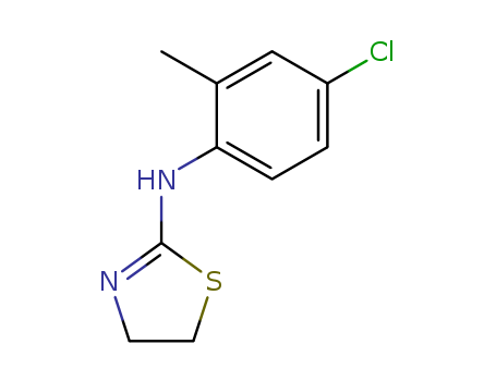 Molecular Structure of 110470-64-9 (2-Thiazolamine,N-(4-chloro-2-methylphenyl)-4,5-dihydro-)