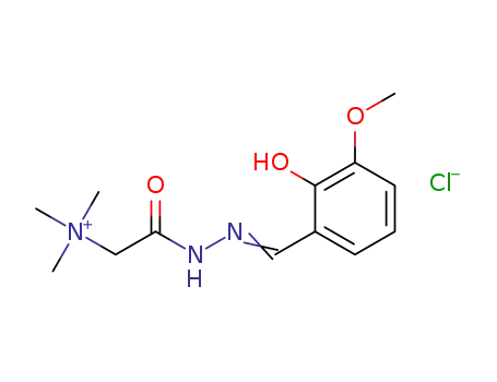 Molecular Structure of 6958-21-0 (2-{2-[(E)-(5-methoxy-6-oxocyclohexa-2,4-dien-1-ylidene)methyl]hydrazino}-N,N,N-trimethyl-2-oxoethanaminium chloride)
