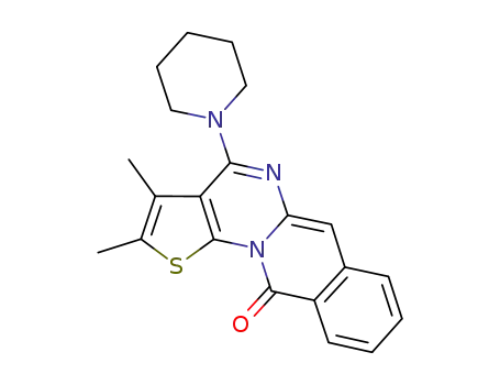 2,3-dimethyl-4-piperidino-11H-thieno[3',2':5,6]pyrimido[1,2-b]isoquinolin-11-one