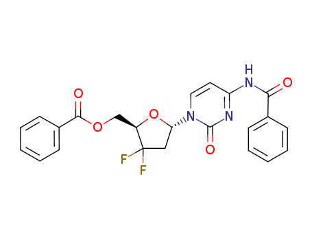 N<sup>4</sup>-benzoyl-1-(5-O-benzoyl-2,3-dideoxy-3,3-difluoro-α-D-ribofuranosyl)cytosine