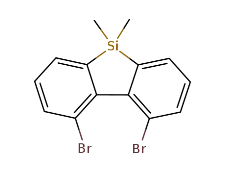 Molecular Structure of 1187984-45-7 (1,9-dibromo-5,5-dimethyldibenzosilole)