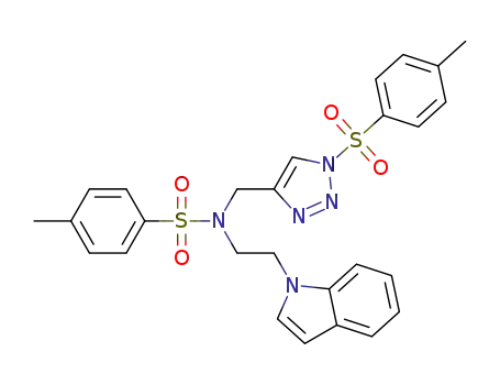 N-(2-(1H-indol-1-yl)ethyl)-4-methyl-N-((1-tosyl-1H-1,2,3-triazol-4-yl)methyl)benzenesulfonamide