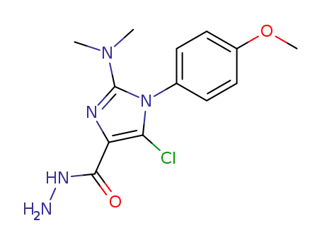 1H-Imidazole-4-carboxylic acid,
5-chloro-2-(dimethylamino)-1-(4-methoxyphenyl)-, hydrazide