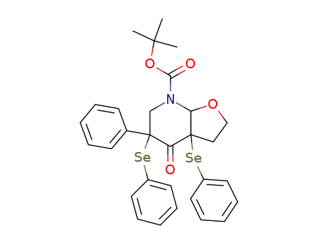 Furo[2,3-b]pyridine-7(4H)-carboxylic acid,
hexahydro-4-oxo-5-phenyl-3a,5-bis(phenylseleno)-, 1,1-dimethylethyl
ester