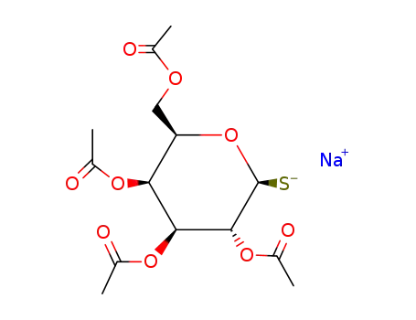 Molecular Structure of 73962-00-2 (1-Thio-2,3,4,6-tetra-O-acetyl-β-D-galactose sodiumsalt)