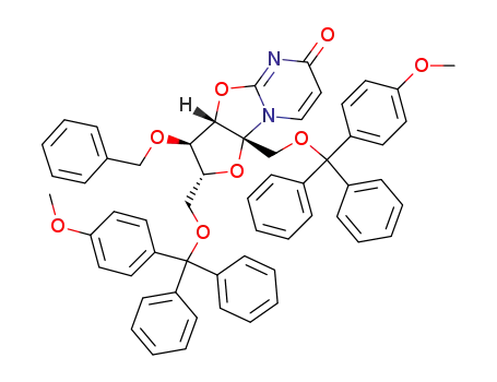 (2R,3R,3aS,9aR)-3-Benzyloxy-2,9a-bis-[(4-methoxy-phenyl)-diphenyl-methoxymethyl]-2,3,3a,9a-tetrahydro-furo[2',3':4,5]oxazolo[3,2-a]pyrimidin-6-one