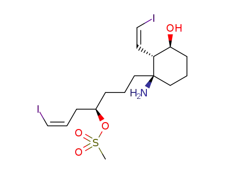 (R,Z)-7-((1S,2S,3S)-1-amino-3-hydroxy-2-((Z)-2-iodovinyl)cyclohexyl)-1-iodohept-1-en-4-yl methanesulfonate
