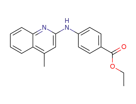 Molecular Structure of 54012-86-1 (ETHYL 4-[(4-METHYL-2-QUINOLINYL)AMINO]BENZENECARBOXYLATE)