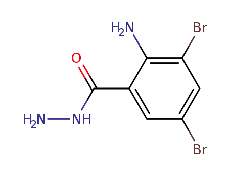 Molecular Structure of 97096-13-4 (2-AMINO-3,5-DIBROMOBENZENE-1-CARBOHYDRAZIDE)